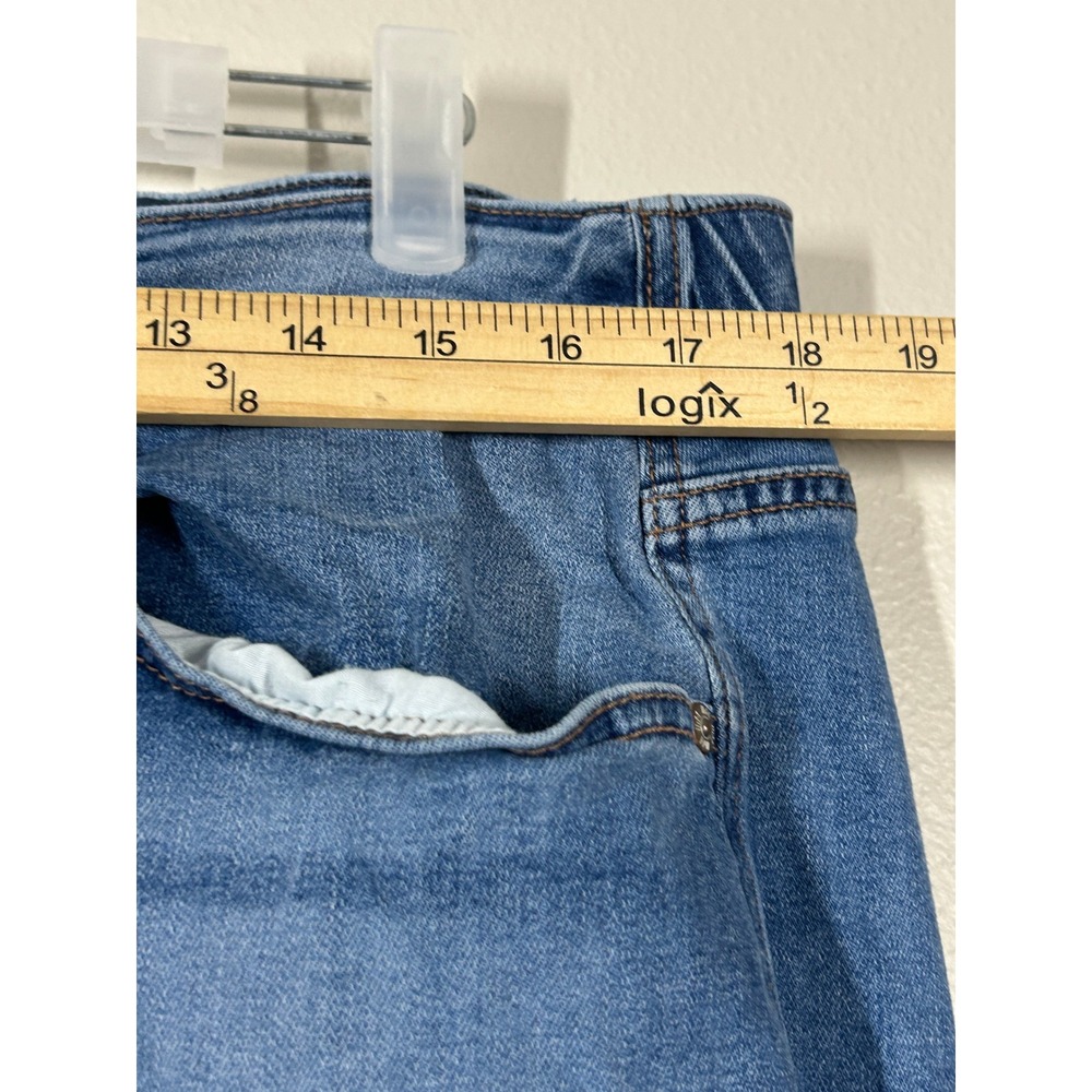 J.Jill Denim Curv-Fit High-Rise Straight-Leg‎ Crop Jeans Blue Size 18T Raw Hem - Picture 6 of 11
